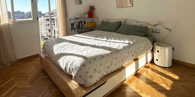 How an Extra Large IKEA Bed Created a Platform Look for Less